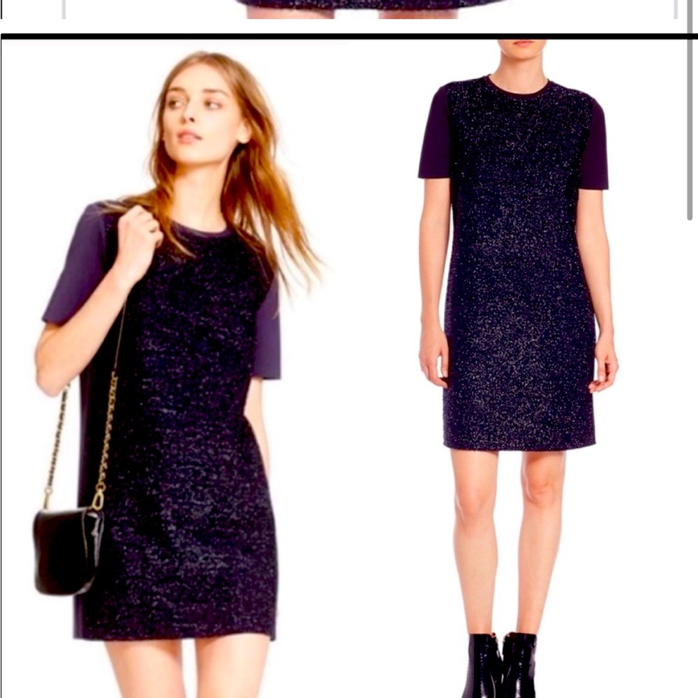 Tory Burch Navy Sparkle T-Shirt Dress